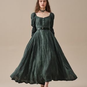 Linennaive Phoenix 24 Dress Brand New Size Small, Teal, Cottagecore NWOT